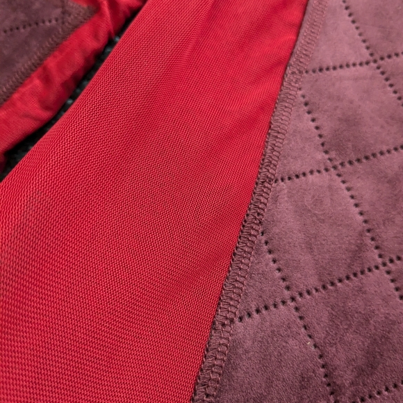 Brand new Burgundy cutout mesh quilted jacket size S - Picture 15 of 16